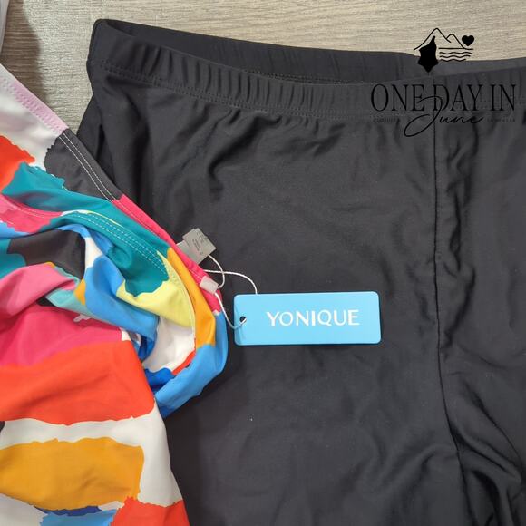 Yonique Halter Boyshort Tankini Swimsuit Size XL - Picture 4 of 6